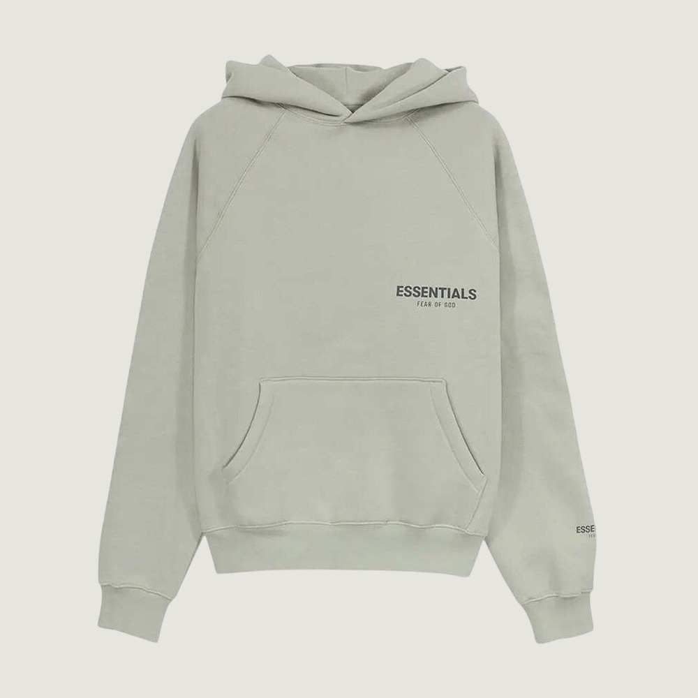 Fear of God Essentials x SSENSE Pullover Hoodie SS22 "Green Concrete" Medium